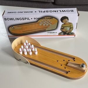 tabletop desk Bowling Game Set with Wooden Base